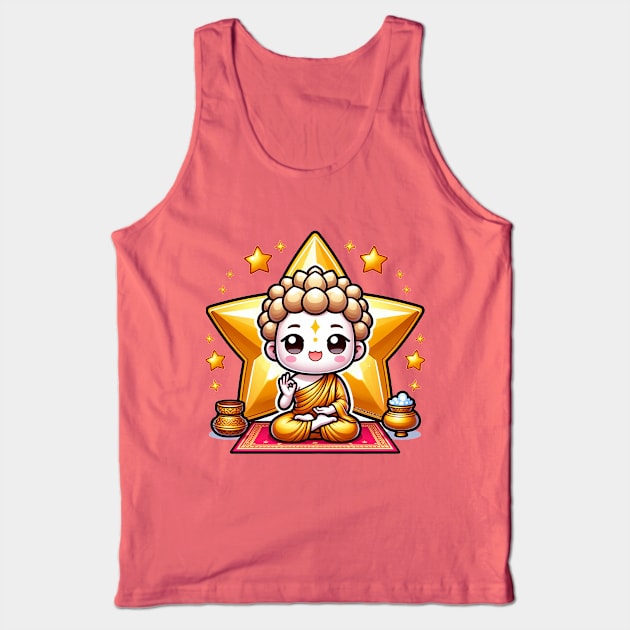 Vidyaraja Gold Buddah God Tank Top by Pickledjo